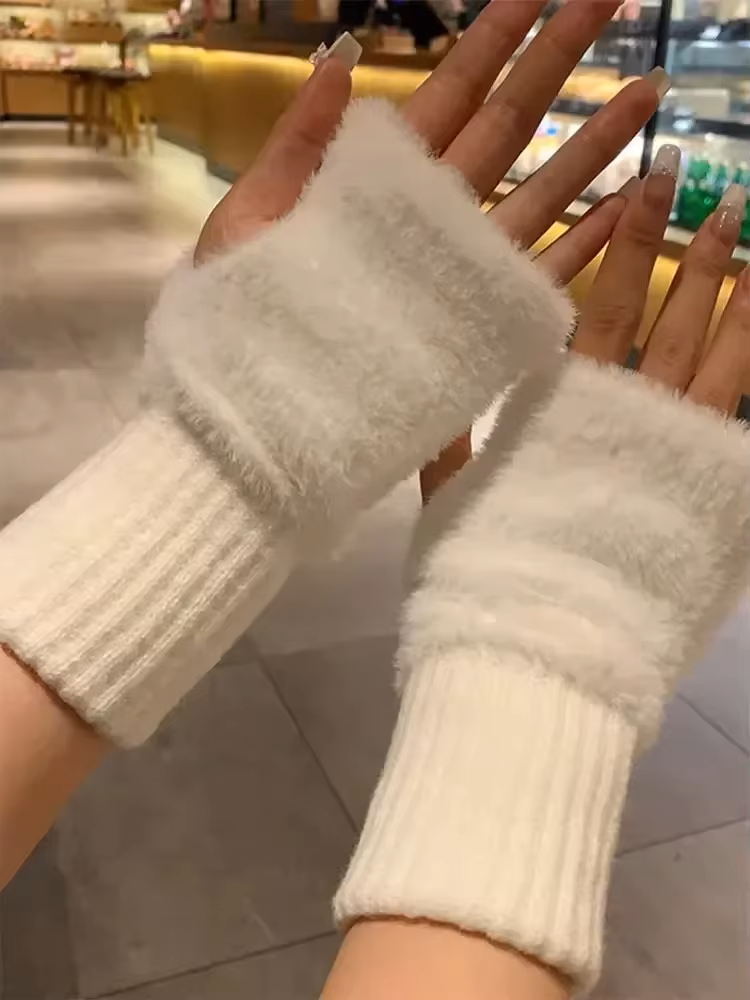 Fleece Fingerless Gloves