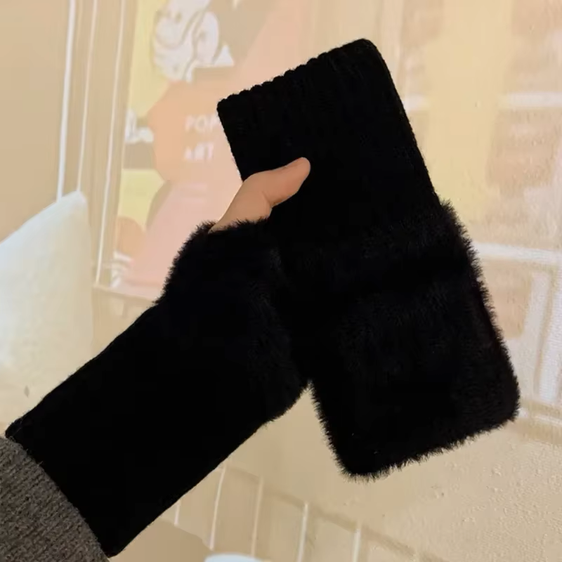 Fleece Fingerless Gloves